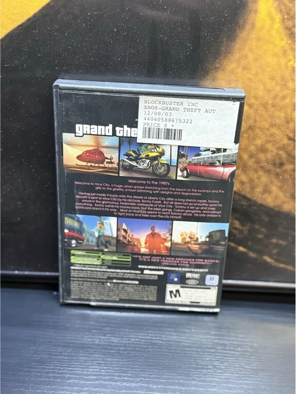 Grand Theft Auto: Vice City Microsoft Xbox Blockbuster Original Rare Tested Work